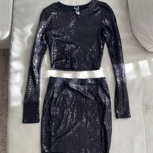 Windsor Sparkle Sequin Wrap Skirt Set